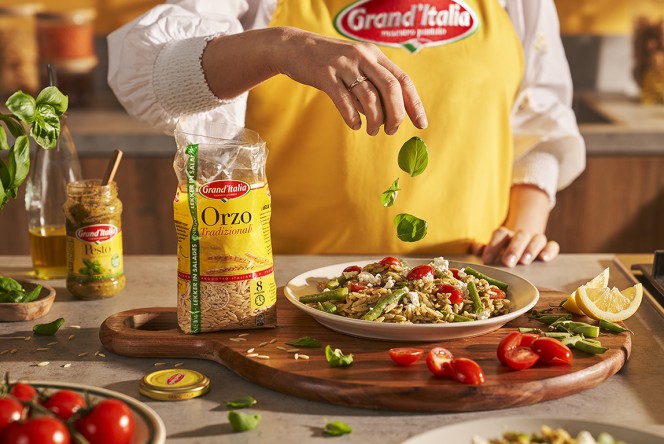 Recept Orzo met pesto en sperziebonen Grand'Italia